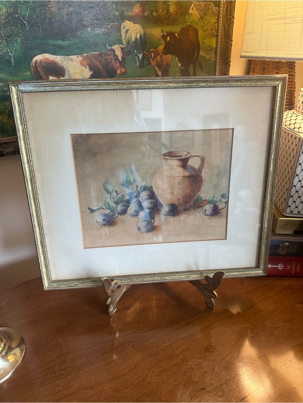 Vintage Signed Still-Life Watercolor